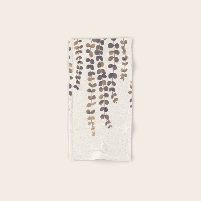 Eucalyptus Watercolor Bath Towel Gallery Image 1