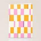 Summer check handdrawn orange Stationery Card Gallery Image 2
