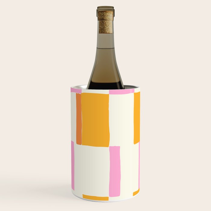 Summer check handdrawn orange Wine Chiller Gallery Image 2