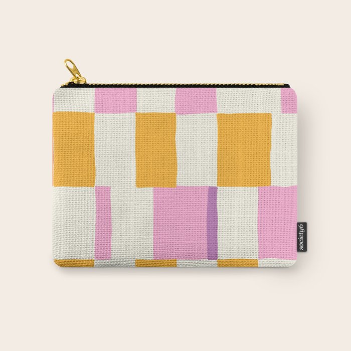 Summer check handdrawn orange Carry All Pouch Gallery Image 1