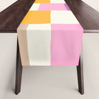 Summer check handdrawn orange Table Runner Gallery Image 1