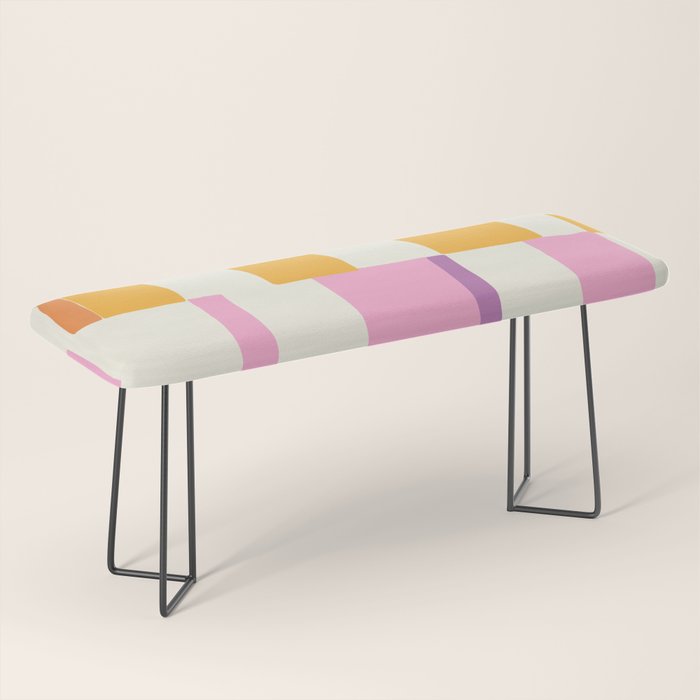 Summer check handdrawn orange Bench Gallery Image 1