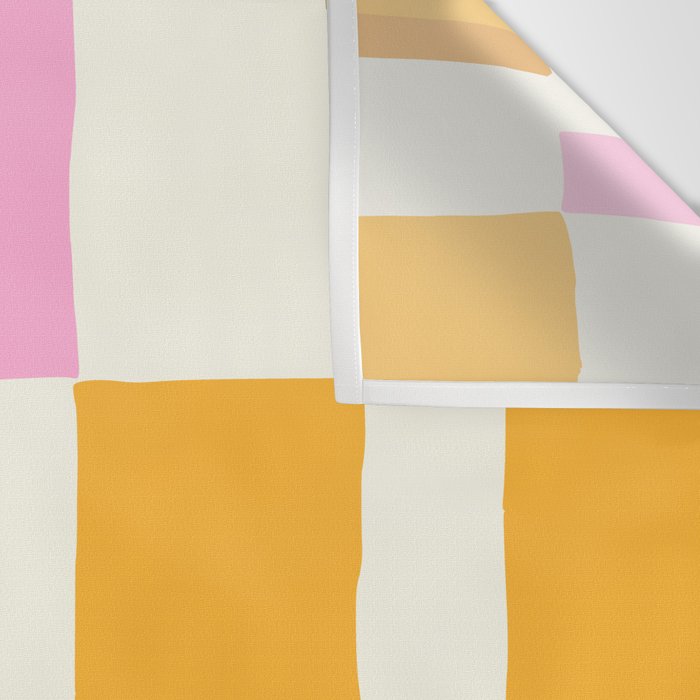 Summer check handdrawn orange Wall Tapestry Gallery Image 3