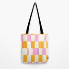 Summer check handdrawn orange Tote Bag Gallery Image 2