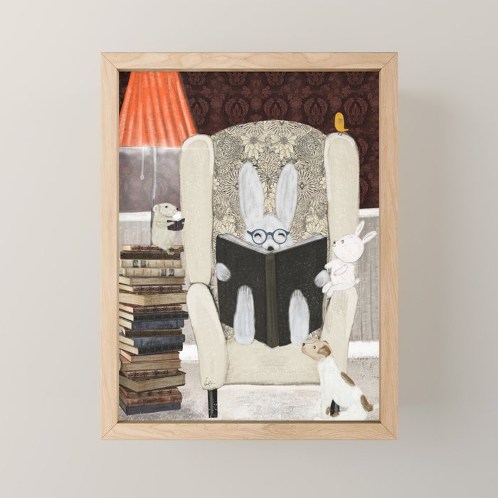 reading time Mini Art Print Gallery Image 1