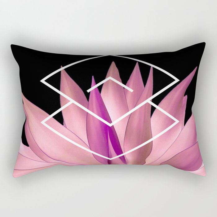Agave geometrics III - pink Rectangular Pillow Gallery Image 1