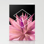 Agave geometrics III - pink Stationery Card Gallery Image 2