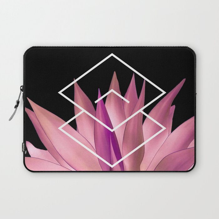 Agave geometrics III - pink Laptop Sleeve Gallery Image 1