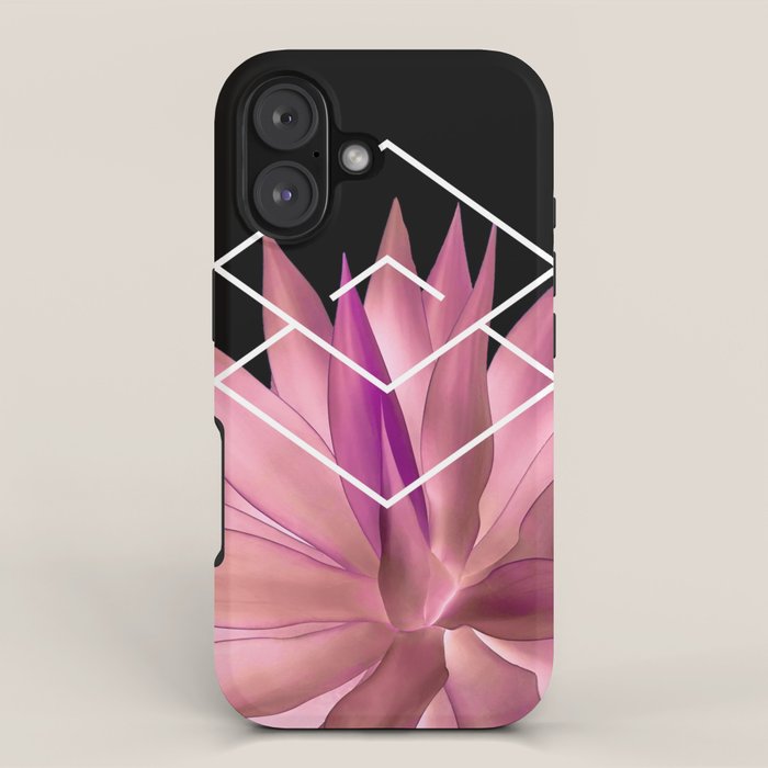 Agave geometrics III - pink iPhone Case Gallery Image 1