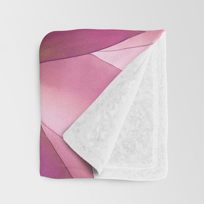 Agave geometrics III - pink Throw Blanket Gallery Image 3