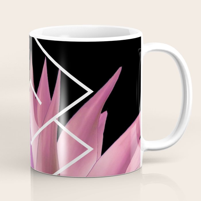 Agave geometrics III - pink Coffee Mug Gallery Image 1