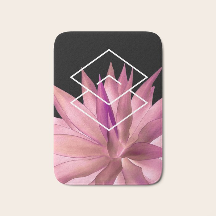 Agave geometrics III - pink Bath Mat Gallery Image 1