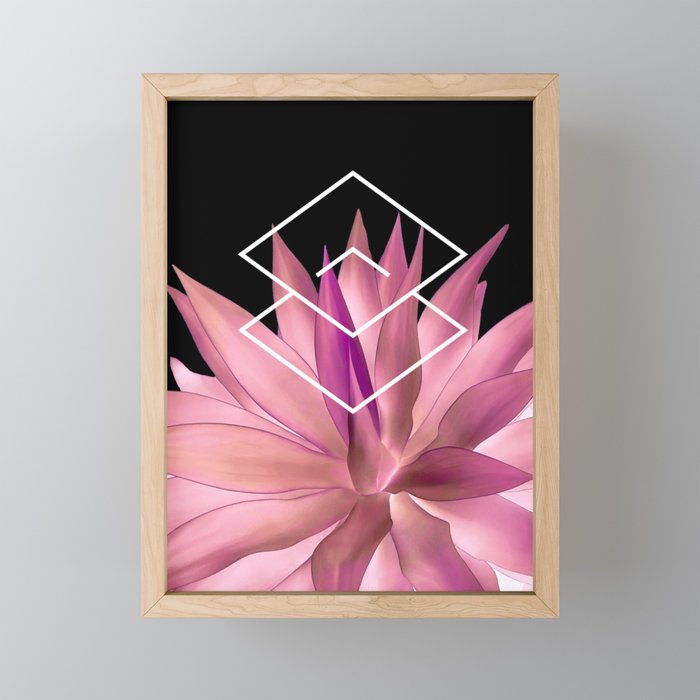 Agave geometrics III - pink Mini Art Print Gallery Image 1