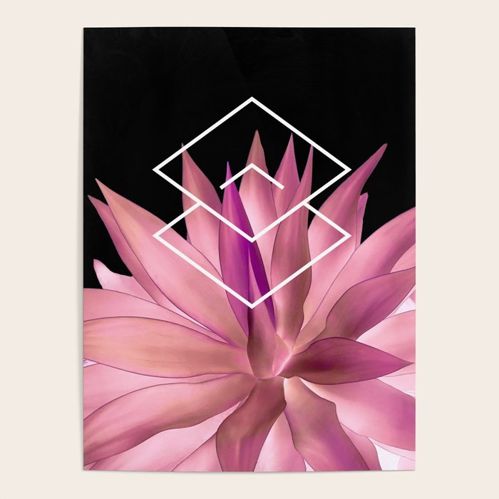 Agave geometrics III - pink Poster Gallery Image 1