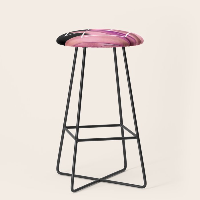Agave geometrics III - pink Stool Gallery Image 1