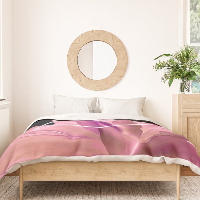 Agave geometrics III - pink Duvet Cover Gallery Image 3