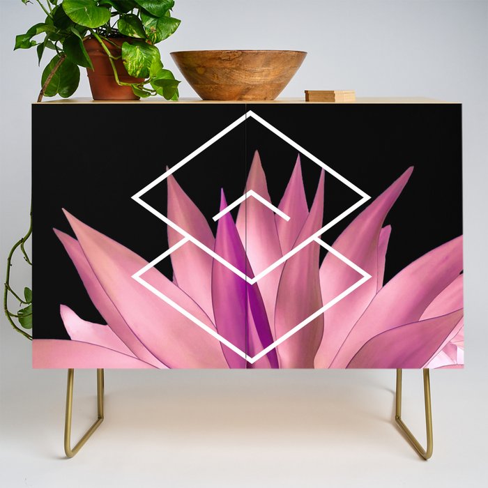 Agave geometrics III - pink Credenza Gallery Image 1