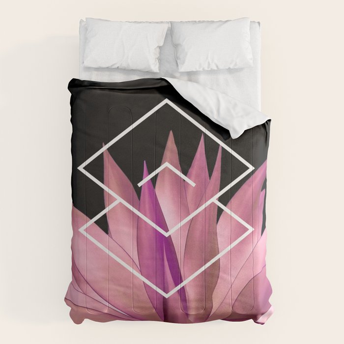 Agave geometrics III - pink Comforter Gallery Image 6