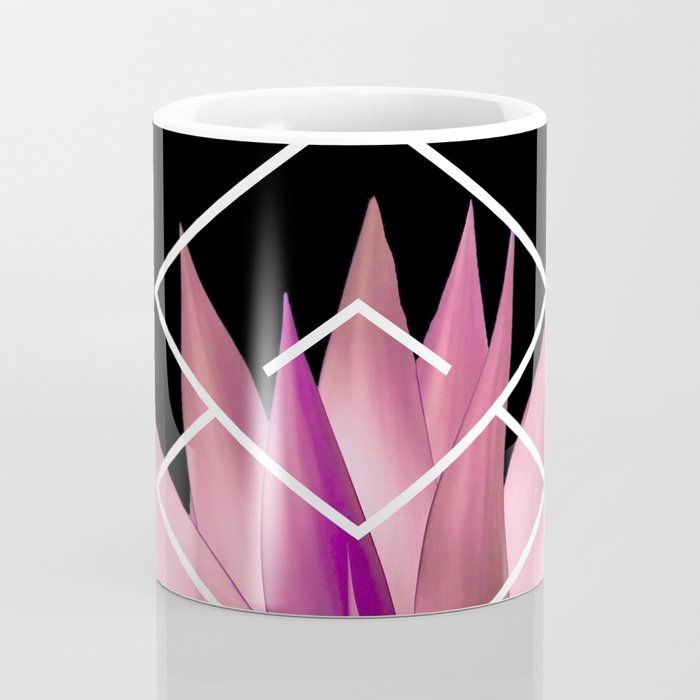 Agave geometrics III - pink Coffee Mug Gallery Image 4