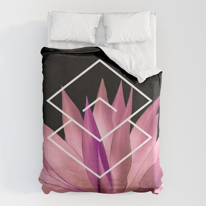 Agave geometrics III - pink Duvet Cover Gallery Image 6