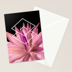 Agave geometrics III - pink Stationery Card Gallery Image 2