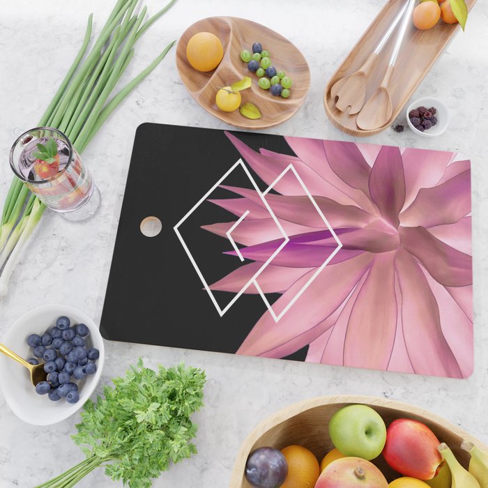 Agave geometrics III - pink Cutting Board Gallery Image 2