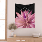 Agave geometrics III - pink Wall Tapestry Gallery Image 2