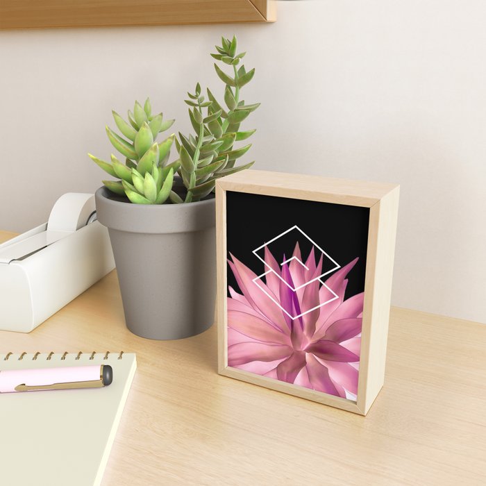 Agave geometrics III - pink Mini Art Print Gallery Image 2