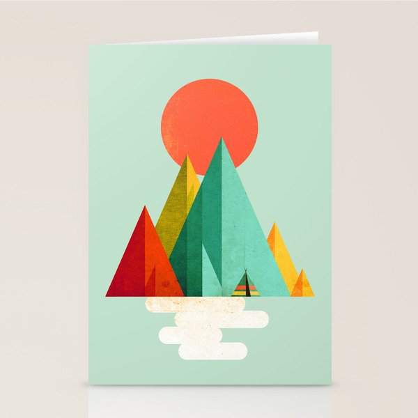 Little Geometric Tipi Stationery Card Gallery Image 1