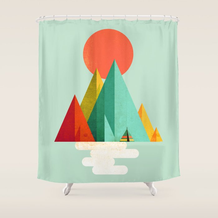 Little Geometric Tipi Shower Curtain Gallery Image 1