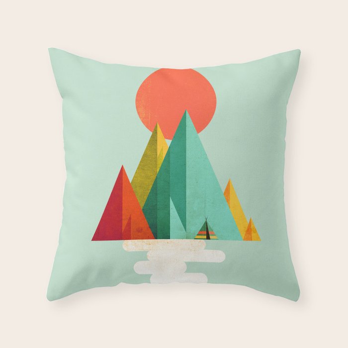 Little Geometric Tipi Throw Pillow Gallery Image 1