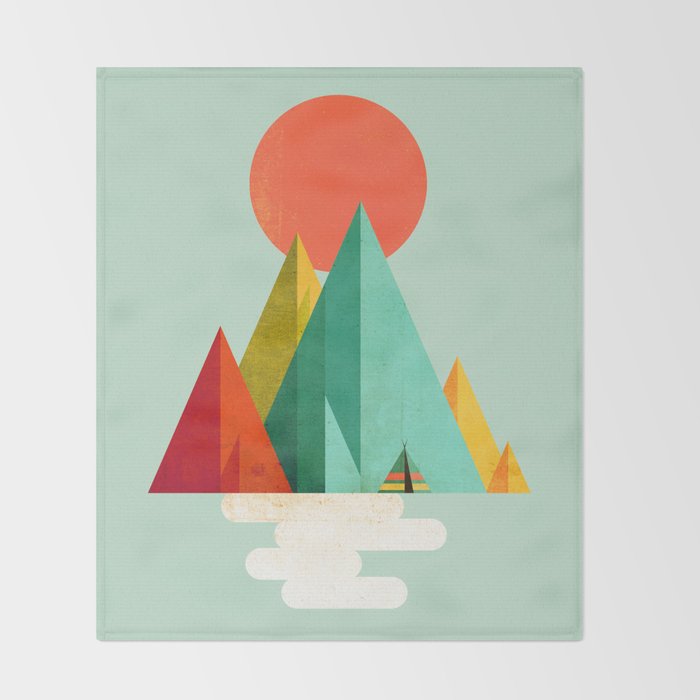 Little Geometric Tipi Throw Blanket Gallery Image 2