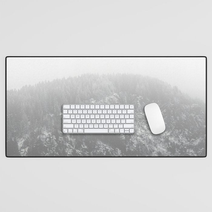 And So The Adventure Begins - Snowy Mountain Desk Mat Gallery Image 1