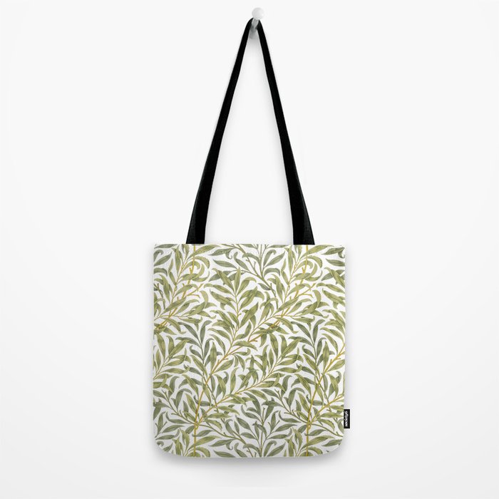 William Morris Willow Bough Green & White 1887 Tote Bag Gallery Image 2