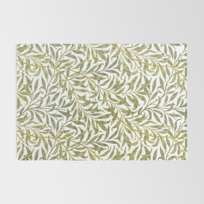 William Morris Willow Bough Green & White 1887 Rug Gallery Image 2