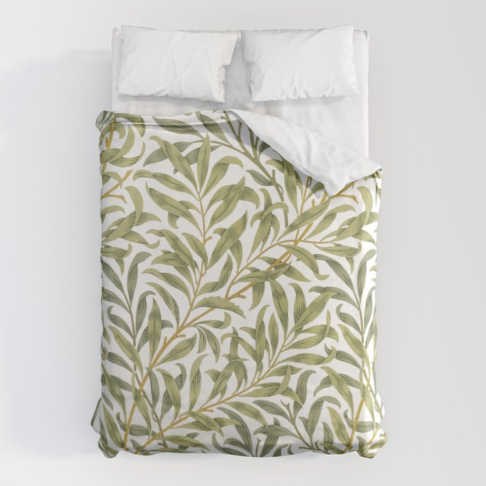 William Morris Willow Bough Green & White 1887 Duvet Cover Gallery Image 6