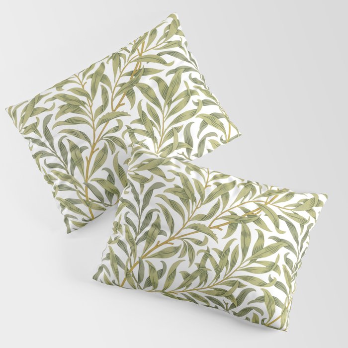 William Morris Willow Bough Green & White 1887 Pillow Sham Gallery Image 3