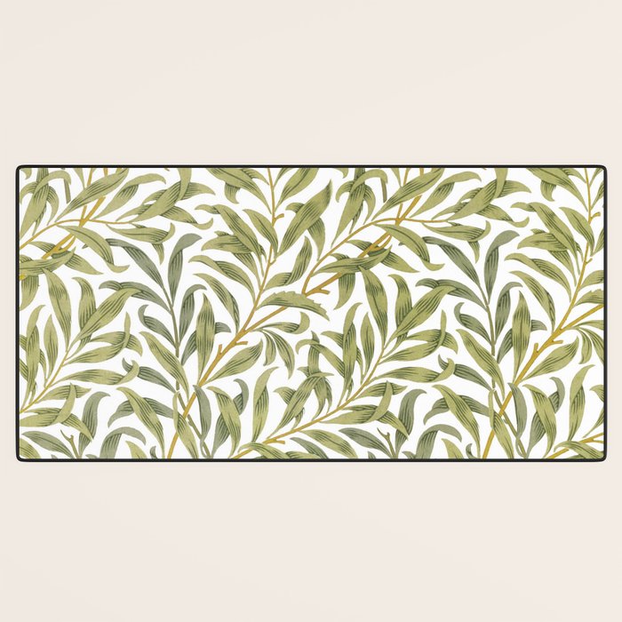 William Morris Willow Bough Green & White 1887 Desk Mat Gallery Image 3