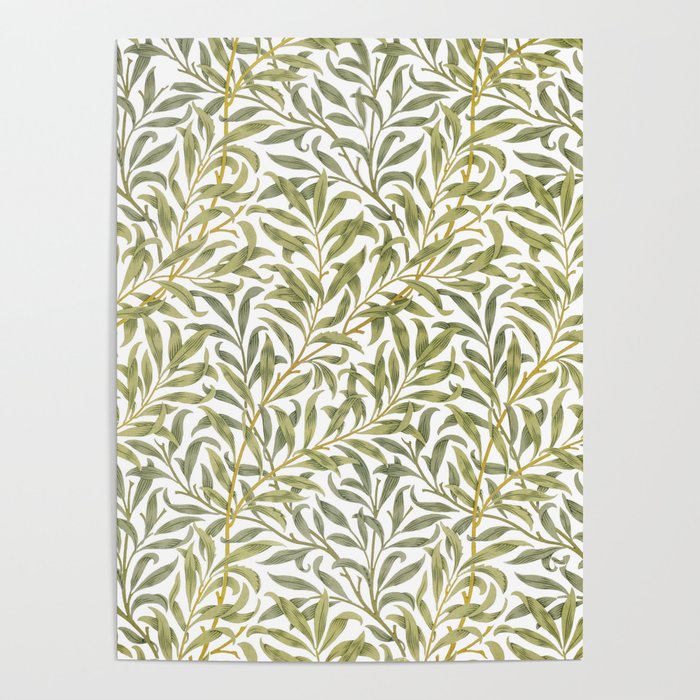 William Morris Willow Bough Green & White 1887 Poster Gallery Image 4