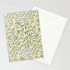 William Morris Willow Bough Green & White 1887 Stationery Card Gallery Image 2