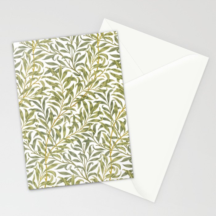 William Morris Willow Bough Green & White 1887 Stationery Card Gallery Image 2