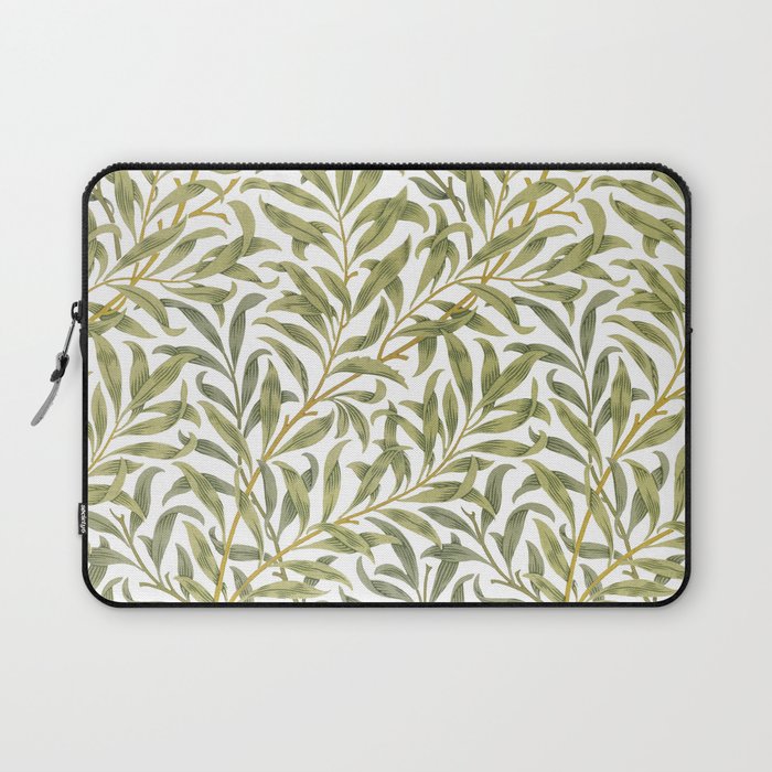 William Morris Willow Bough Green & White 1887 Laptop Sleeve Gallery Image 1