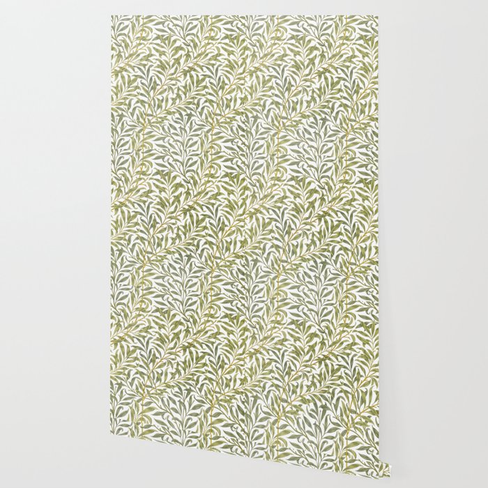 William Morris Willow Bough Green & White 1887 Wallpaper Gallery Image 2