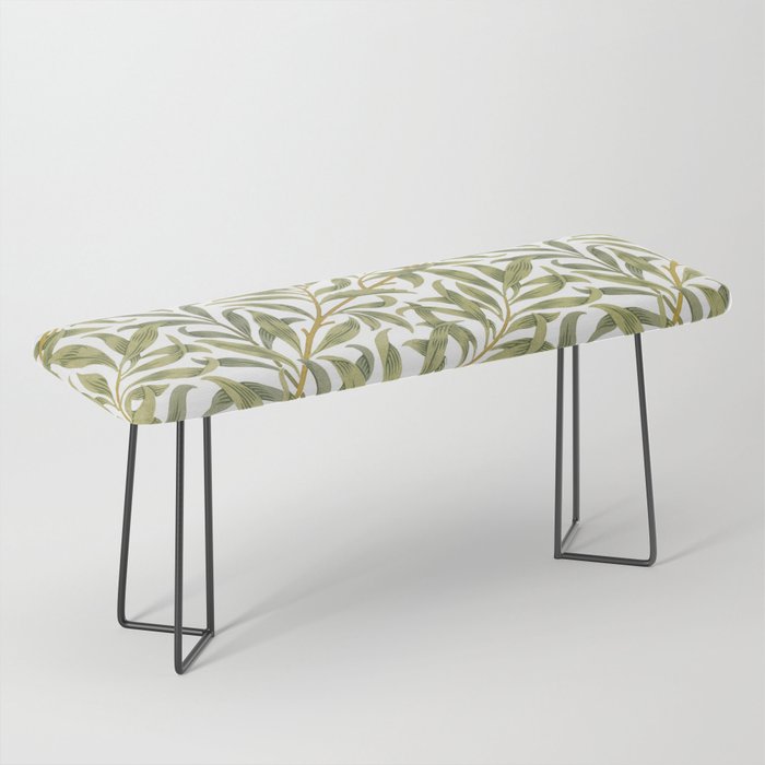 William Morris Willow Bough Green & White 1887 Bench Gallery Image 1