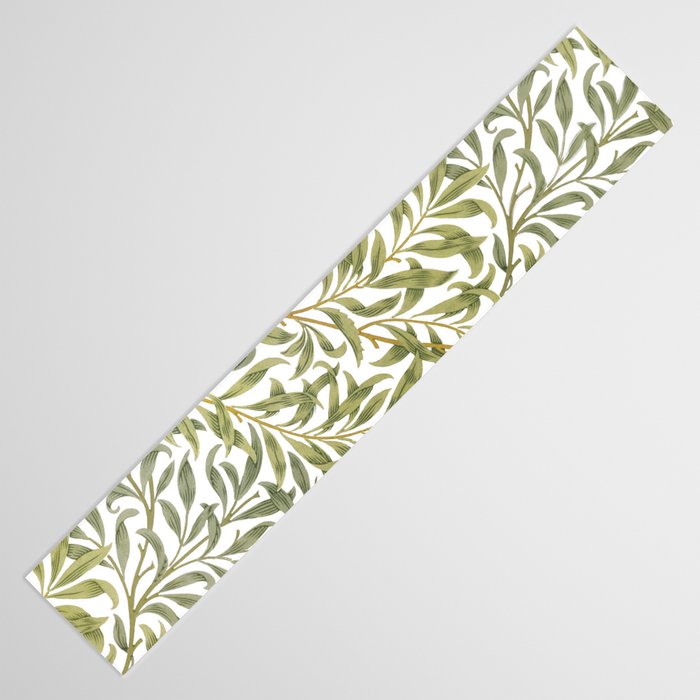 William Morris Willow Bough Green & White 1887 Table Runner Gallery Image 3