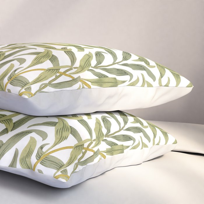 William Morris Willow Bough Green & White 1887 Pillow Sham Gallery Image 3