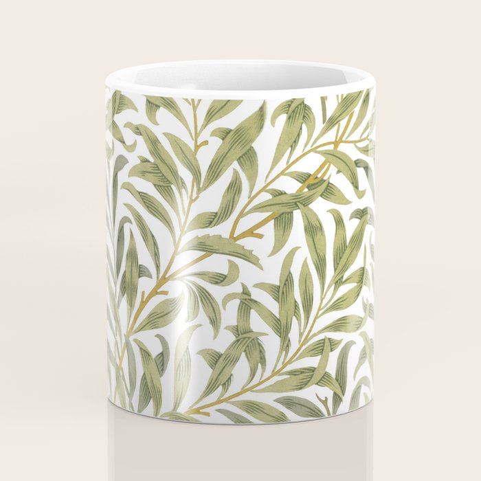 William Morris Willow Bough Green & White 1887 Coffee Mug Gallery Image 4