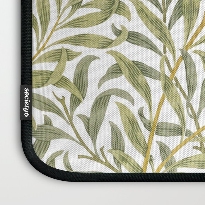 William Morris Willow Bough Green & White 1887 Laptop Sleeve Gallery Image 3