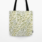 William Morris Willow Bough Green & White 1887 Tote Bag Gallery Image 1