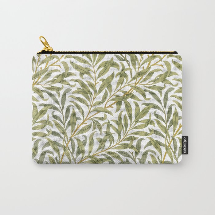 William Morris Willow Bough Green & White 1887 Carry All Pouch Gallery Image 1